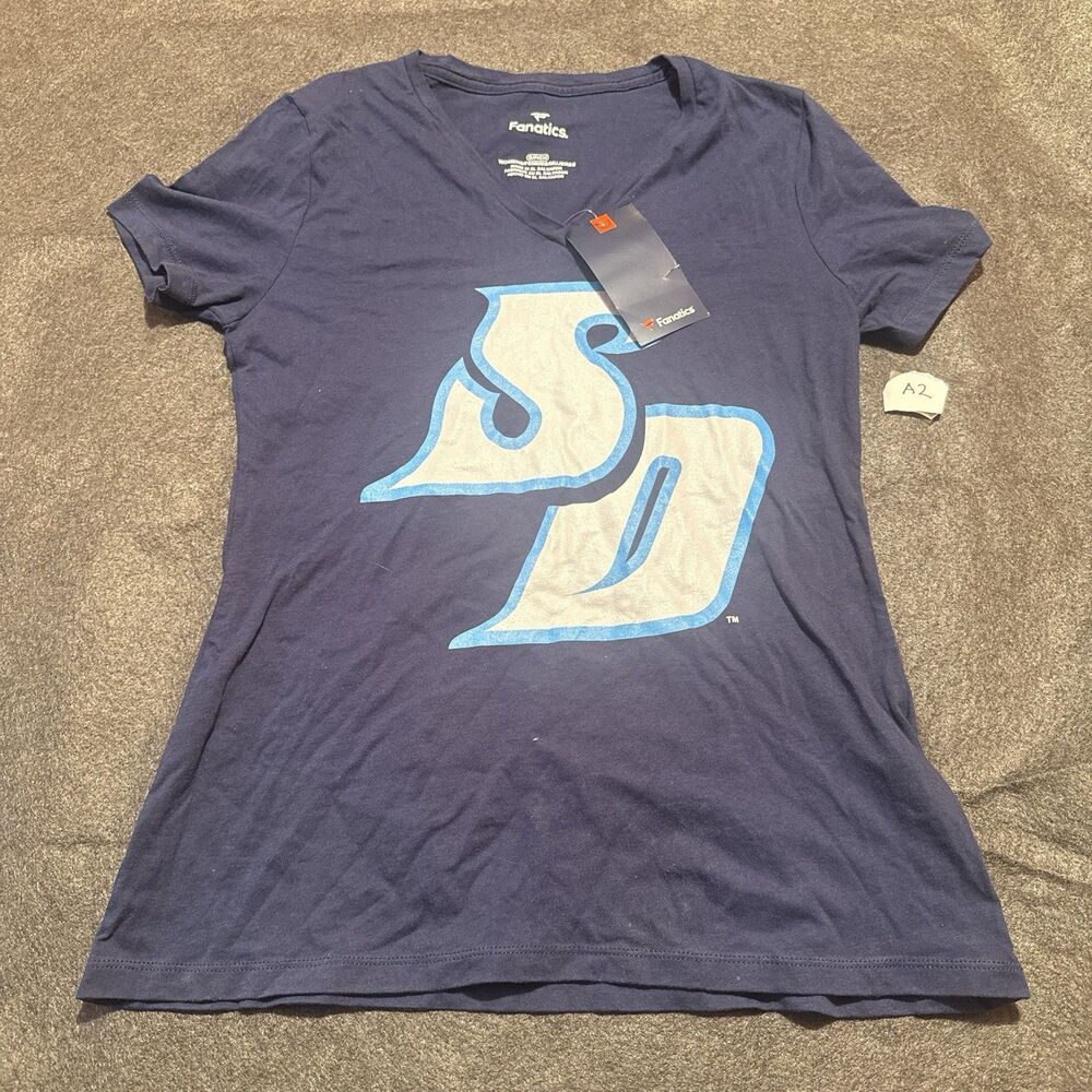 Fanatics Mens TShirt S Small Dark Blue Cotton Short Sleeve College Team New